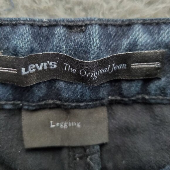 Levis Jeans Womens 4 Blue Stretch Denim Leggings Jeggings - Picture 3 of 9